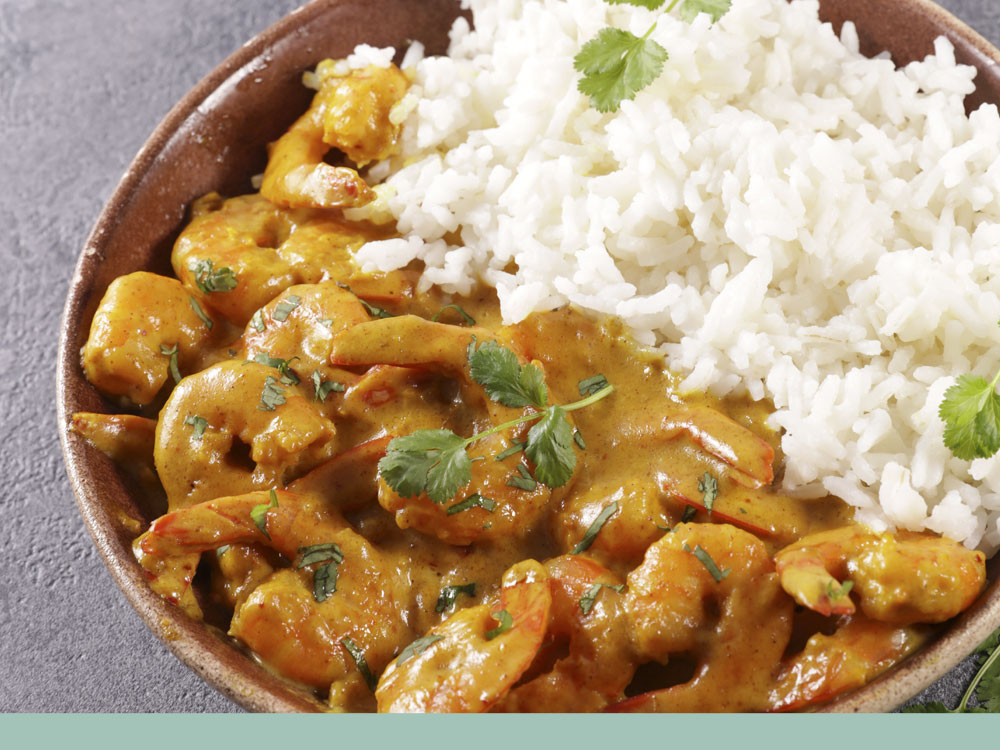 Recette - Riz aux crevettes et au curry 