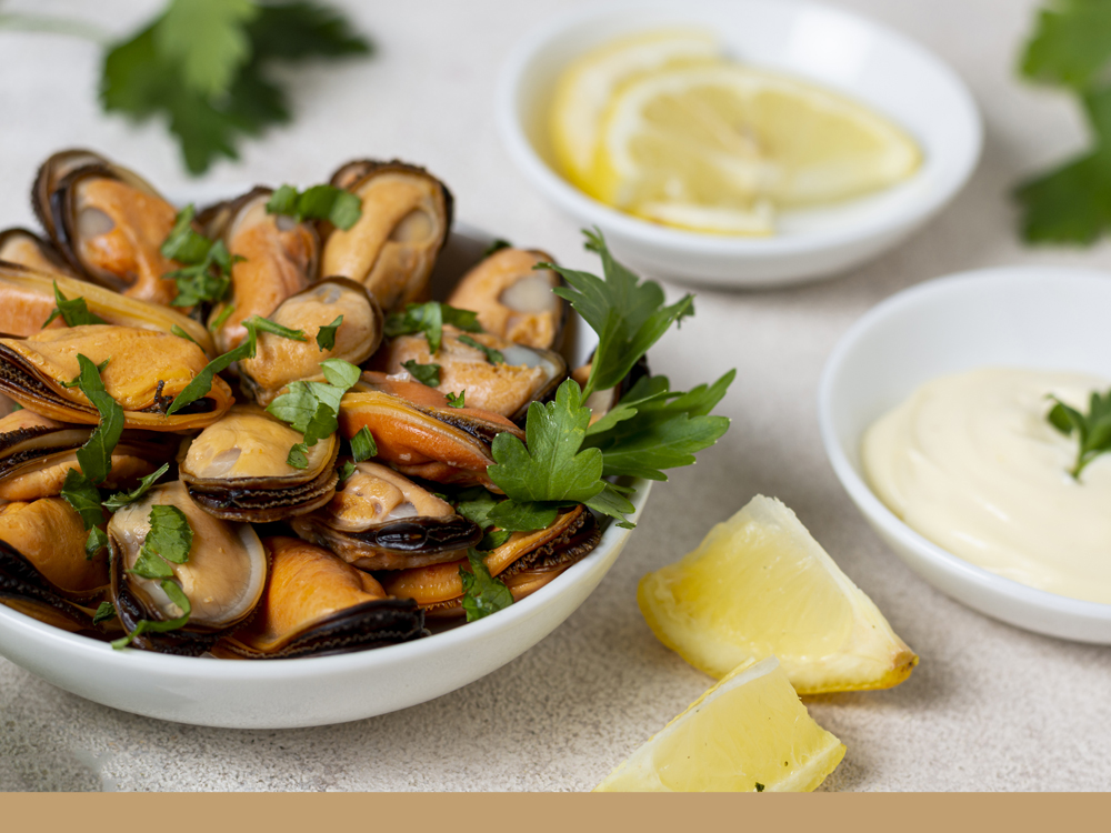 Photo de la recette de moules décoquillées fondue de poireaux et tagliatelles