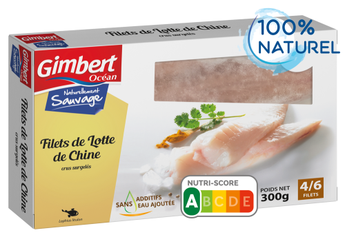 Filets de lotte sans additifs surgelée Gimbert Océan