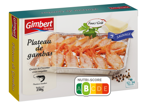 Packaging Plateau de Gambas Royales sauvages Gimbert Océan