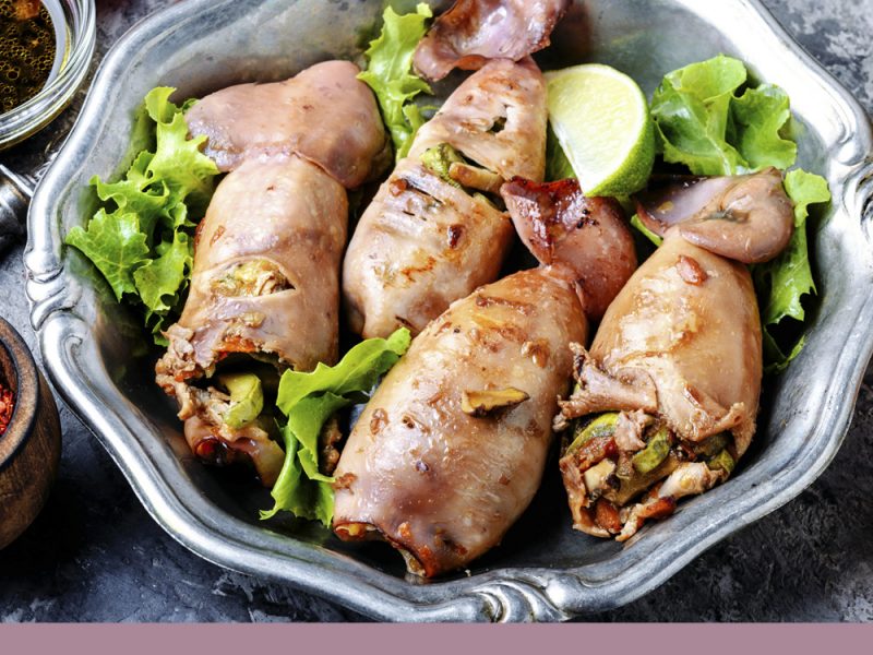 Recettes farcis, recette calamar farci, calamar farci au four Gimbert Océan