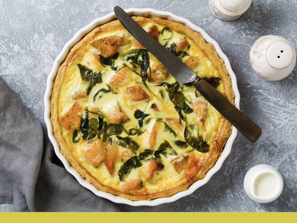 Recette de quiche au saumon et aux épinards Gimbert Océan